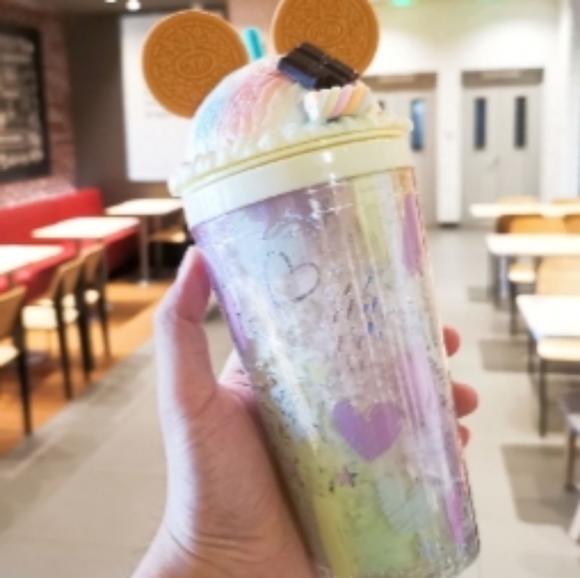 Tumbler Cookie Ears Cold Cup w/ Lid and Straw Double Wall Magic Cold Cup Gift - Picture 9 of 14